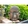 BYFT021220 La Hacienda   Male Buddha Head On Base, Small, Bronze Set of 01 A