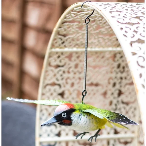 BYFT021223 La Hacienda   Metal Woodpecker in Flight Set of 01 B