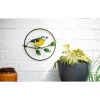 BYFT021225 La Hacienda   Perching Blue Tit Garden Wall Art Set of 01 B