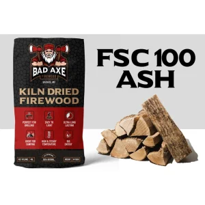 BYFT011973 Bad Axe Firewood   Ash 40L Sack Approx 15kg