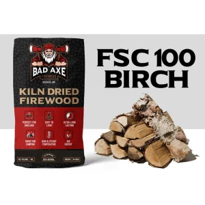 BYFT011977 Bad Axe Firewood  Birch 40L Sack Approx 15kg