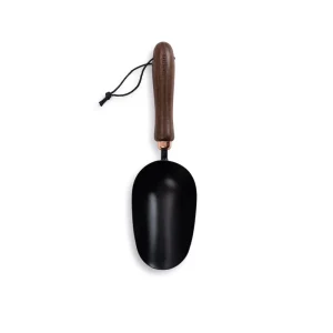 BYFT011999 Barebones   Garden Spoon  Stainless Steel Small   Walnut   Black