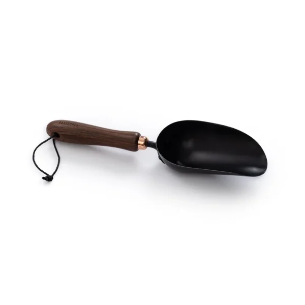 BYFT011999 Barebones   Garden Spoon  Stainless Steel Small   Walnut   Black B