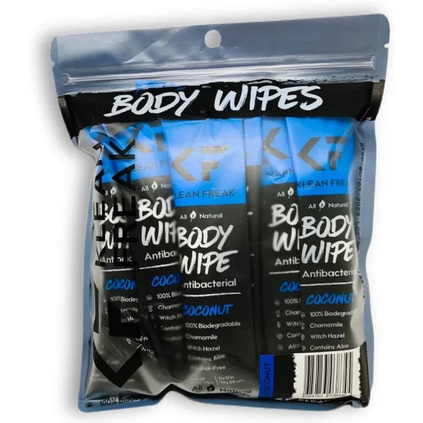 BYFT012061 Klean Freak   Body Wipes   Dozen Pack   Coconut B