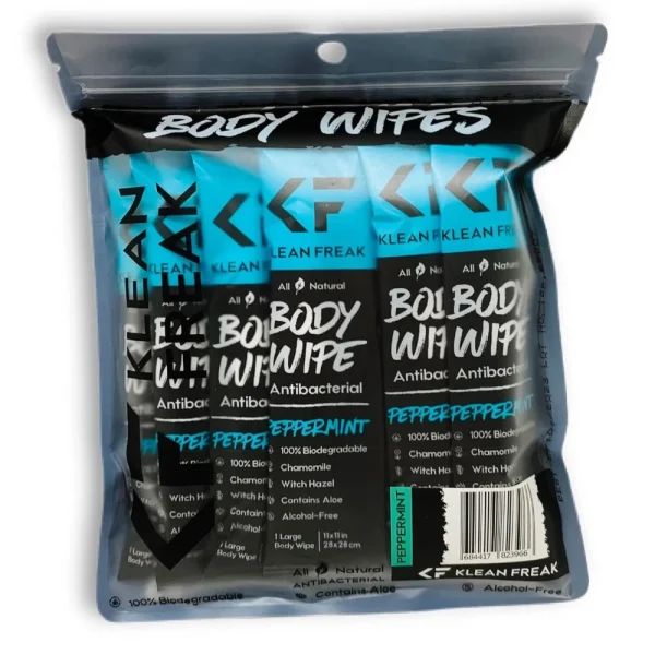 BYFT012063 Klean Freak   Body Wipes   Dozen Pack   Peppermint B