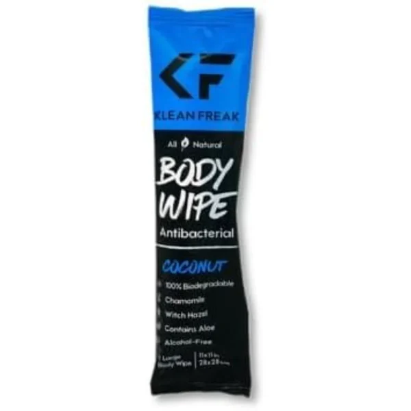 BYFT012066 Klean Freak   Body Wipes   Single Sachet   Coconut