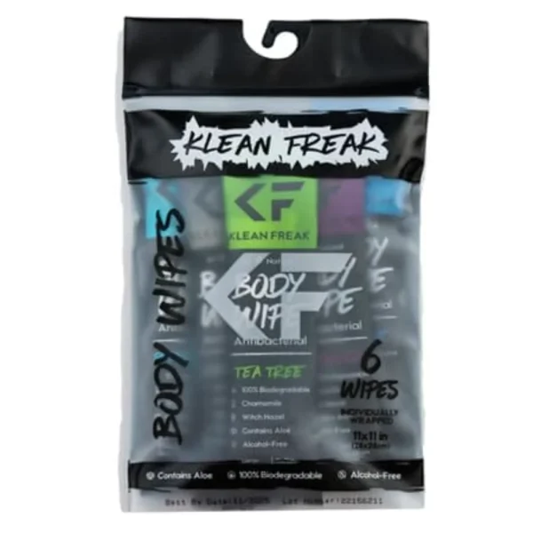 BYFT012087 Klean Freak Body Wipes   Trial Pack   6 Wipes