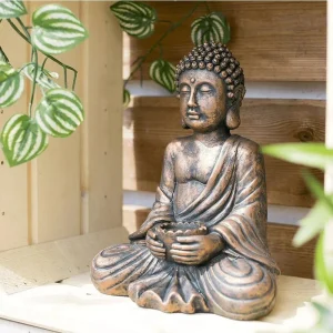 BYFT012115 La Hacienda   Seated Buddha   Medium  A