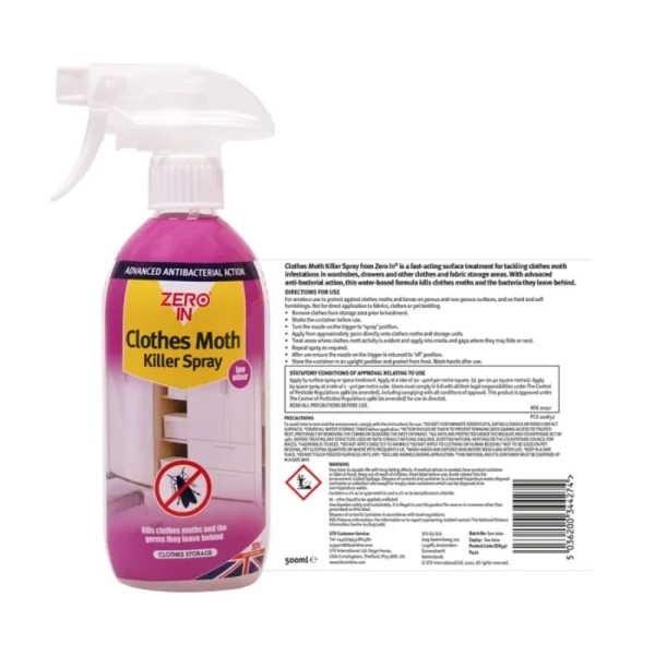 BYFT012374 STV Anti Bacterial Clothes Moth Killer   500ml RTU C