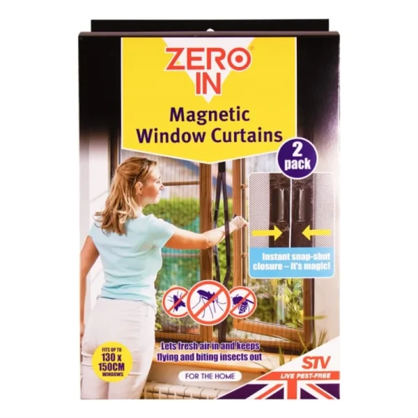 BYFT012431 STV Magnetic Window Insect Curtain   Twinpack C