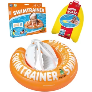 BYFT021318 Freds Swim Academy Orange Swim Tube & Yellow Swimboard Set of 02