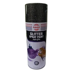 BYFT021373 Asmaco Glitter Spray Paint   Black   400 Ml   Set of 01