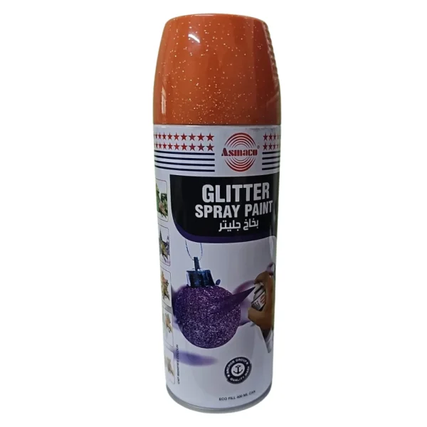 BYFT021381 Asmaco Glitter Spray Paint   Red   400 Ml   Set of 01