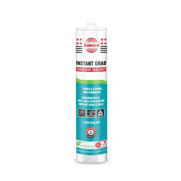 BYFT021393 Asmaco Instantgrab Adhesive Sealant   Black   280 Ml   Set of 01