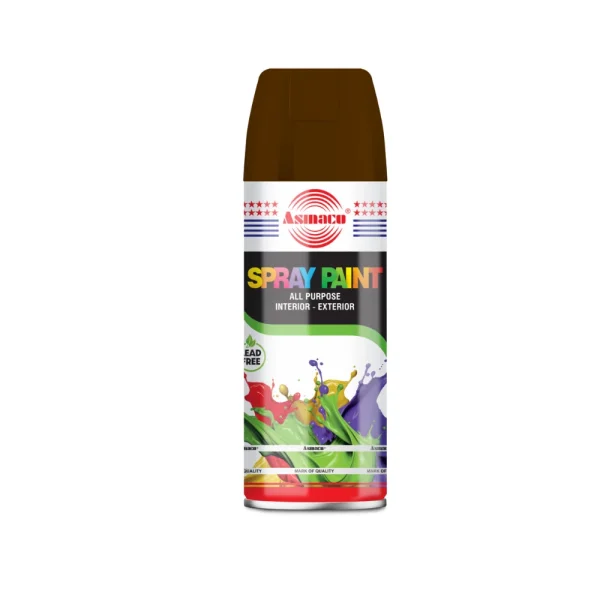 BYFT021407 Asmaco Spray Paint   Brown   400 Ml   Set of 01