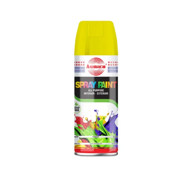 BYFT021453 Asmaco Spray Paint   Yellow   400 Ml   Set of 01