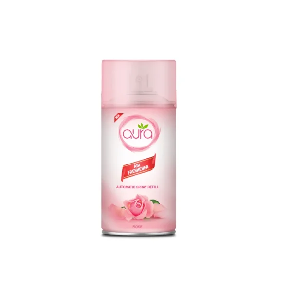 BYFT021493 Aura Auto Spray Air Freshner   Rose   250 Ml   Set of 01