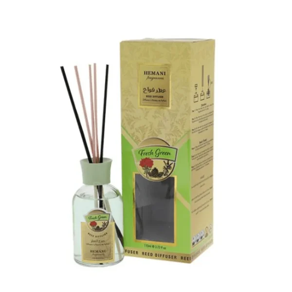 BYFT022386 Hemani Fresh Green Scented Reed Diffuser 110Ml Set of 01