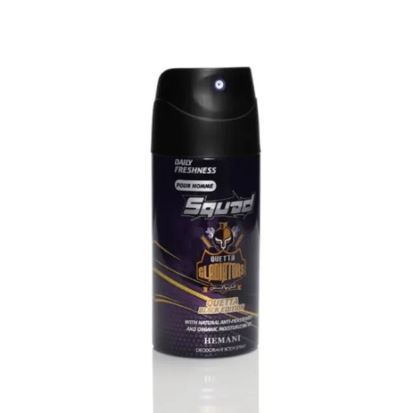 BYFT022591 Hemani Squad Quetta Black Edition Deodorant Body Spray For Men Set of 01