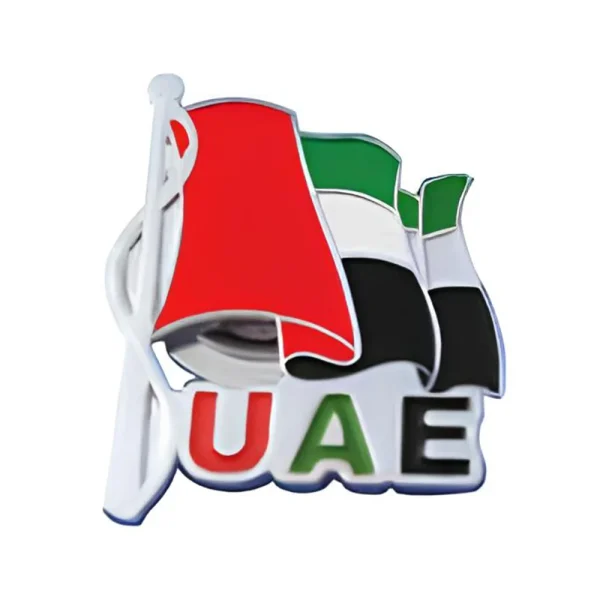 BYFT022675 BYFT UAE Flag Metal Badge Backside with Magnet 30 x 30 mm Set of 01