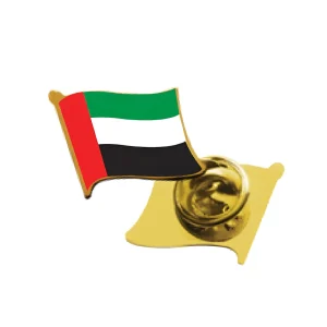 BYFT022679 BYFT UAE Flag Metal Badge Backside with Pin 20 x 20 mm Set of 01