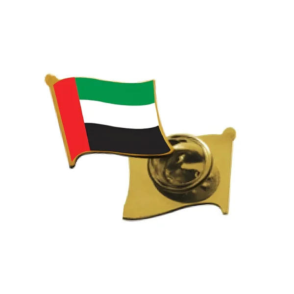 BYFT022680 BYFT UAE Flag Metal Badge Backside with Magnet 20 x 20 mm Set of 01