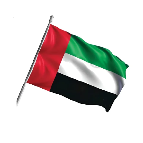 BYFT022683 BYFT UAE Flags   Satin Flag 150 x 90 mm Double stitched seam and reinforced edges Set of 01