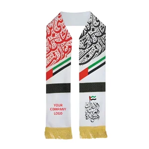 BYFT022694 BYFT UAE Flag Polyster Scarf 15 x 145 Cm SC 06 Set of 01