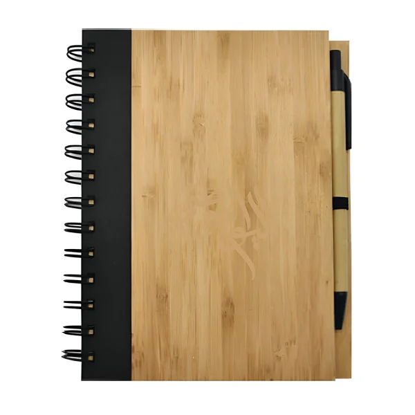 BYFT022736 BYFT Bamboo Notebook with Pen 150 x 175 mm GFK 13. Eco Friendly 50 sheets Coloring pad set 115 x 160 x 18 mm Set of 01