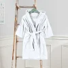 BYFT006570 BYFT Daffodil Kids Bathrobe 10 YEAR 400 Gsm White Terry 100  Cotton Set of 1 E