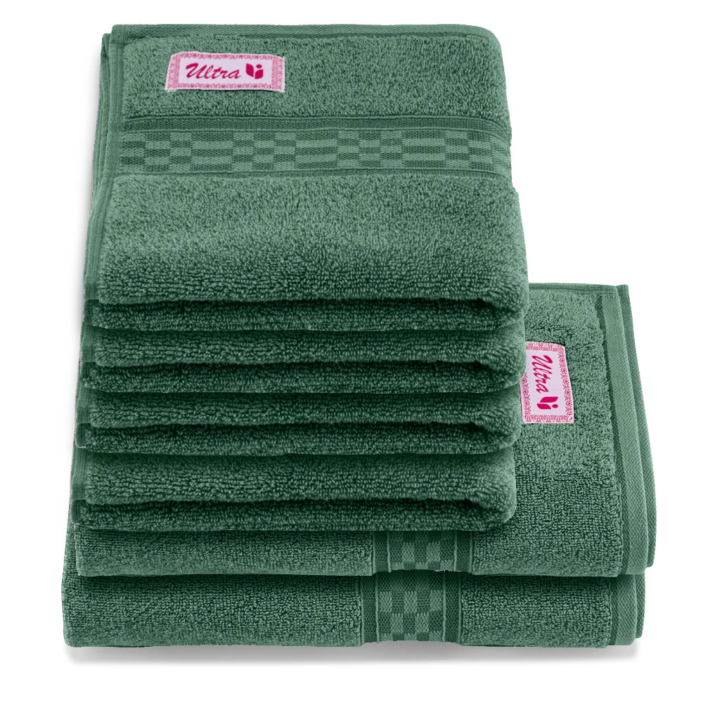 BYFT014701 BYFT Home Ultra Bath Sheet 90 x 180 Cm 550 Gsm Grey 100 Cotton Set of 4 Hand Towl, 2 Bath Towel