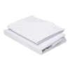 BYFT023602 Home Tex Design Single Flat Sheet 180 x 260 Cm 1 Pillow Cover 50 x 75 Cm White 100% Percale Set of 2 A