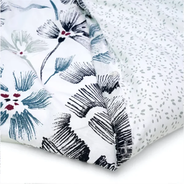 BYFT023611 Home Tex Design King Duvet Cover 240 x 200 Cm 2 Pillow Cover 50 x 80 Cm Printed Amarande 100% Cotton Set of 3 E