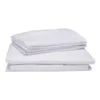 BYFT023620 Home Tex Design Single Flat Sheet 150 x 260 Cm 1 Pillow Cover 50 x 75 Cm White 100% Cotton Set of 2 B