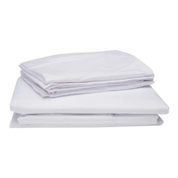 BYFT023620 Home Tex Design Single Flat Sheet 150 x 260 Cm 1 Pillow Cover 50 x 75 Cm White 100% Cotton Set of 2 B