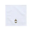 BYFT025016 BYFT Iris Embroidered For You Face Towel 33 x 33 Cm 600 Gsm White 100% Cotton Ramadan Lantern Arabian Design Gold Thread Set of 01