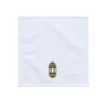 BYFT025017 BYFT Iris Embroidered For You Face Towel 33 x 33 Cm 600 Gsm White 100% Cotton Ramadan Lantern Moonlit Design Gold Thread Set of 01