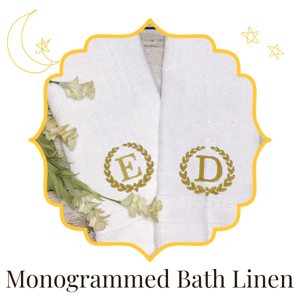 Monogrammed bath linen