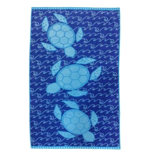 BYFT014500 BYFT Mimosa Beach Towel 86 x 162 Cm 390 Gsm Turtles 100% Cotton Set of 01